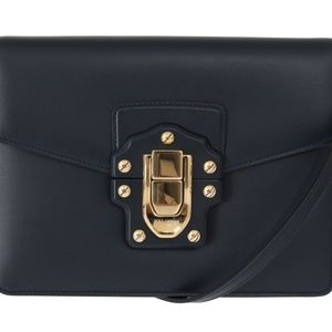 Dolce & Gabbana Blue Leather Lucia Messenger Bag